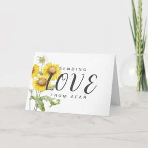 Carte Envoi d'amour de l'aquarelle Afar tournesols