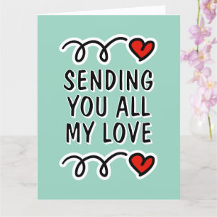 Carte Envoi de tout mon amour mignon grand romantique