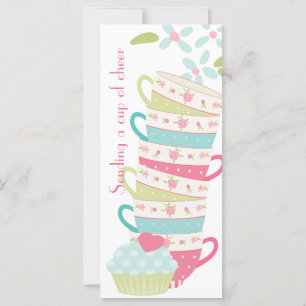 Carte Envoi d'une tasse de thé plus gaie personnalisée