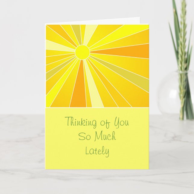 Carte Envoyer Sunshine penser à vous (Devant)