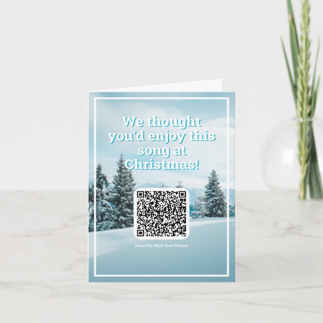 Carte Envoyer une chanson de QR Code à Noël (Devant)