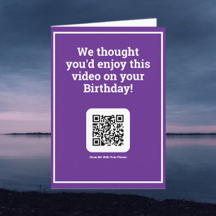 Carte Envoyer une vidéo par QR Code à un anniversaire