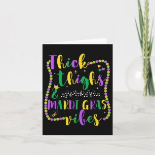 Carte Épais cuisses Mardi Gras Vibes Femmes