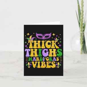 Carte Épais Cuisses Mardi Gras Vibes Fleur De Lis Mardi