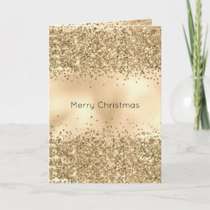 Carte Épersion de Parties scintillant Gold Glitzy Confet