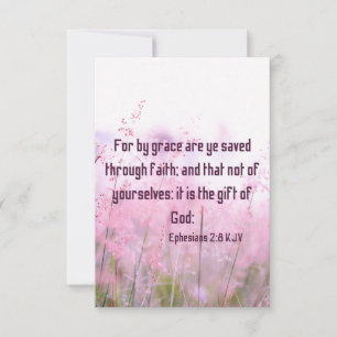 Carte Ephésiens 2:8 KJV Bible Scripture Pic Salutation