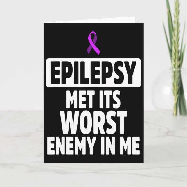 Carte Epilepsy Awareness Enemy Epileptic Warrior Survivo (Devant)