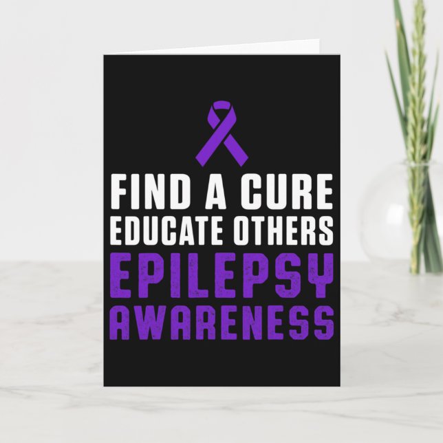 Carte Epilepsy Awareness Fun Healthy Epileptic Warrior S (Devant)