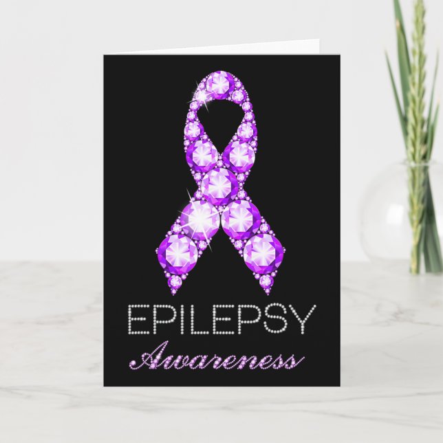 Carte Epilepsy Awareness Purple Ribbon Epilepsy Awarenes (Devant)