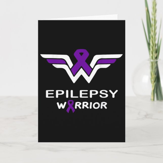 Carte Epilepsy Awareness Warrior Support Survivor Purple (Devant)