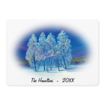 Épinette Bleue Misty Arbres Lumières Nord Peinture