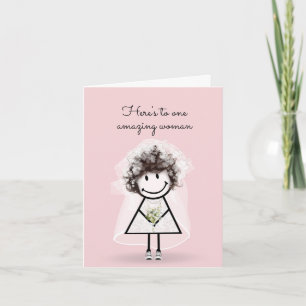 Carte Épouse chatte fille avec Baskets et marguerites