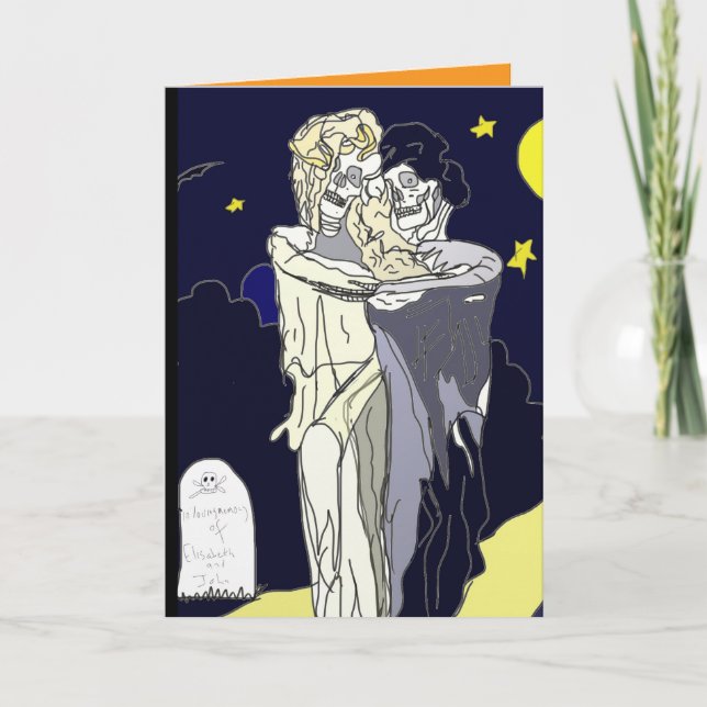 Carte Épouse d'Halloween et salle (Devant)