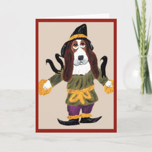 Carte Épouvantail Basset Hound
