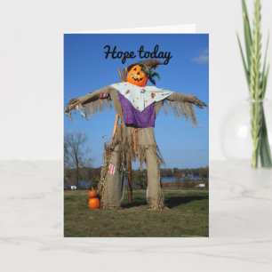 Carte Épouvantail de citrouille de Halloween