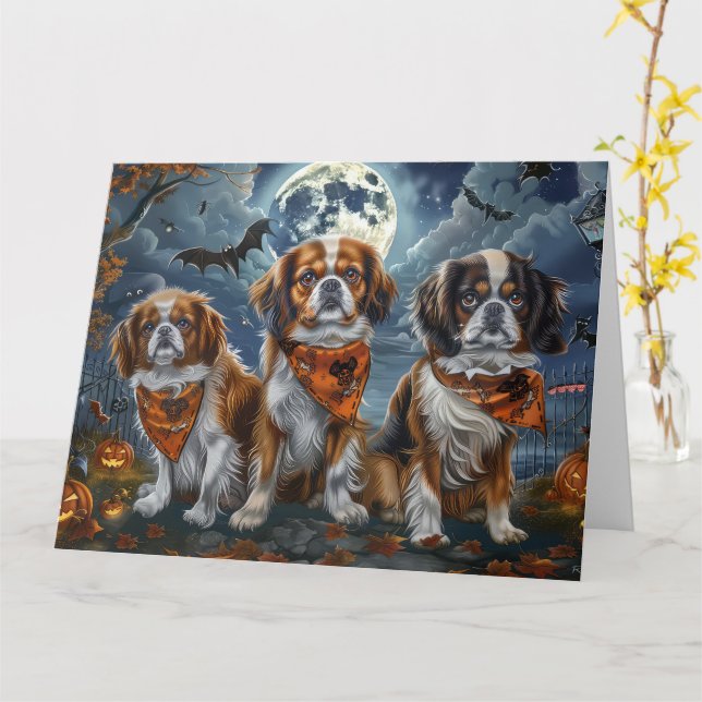 Carte Épouvantail d'Halloween Épanouissant Tibétain  (Fleur jaune)