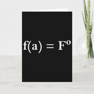 Carte Équation mathématique Fafo drôle nouveauté profess