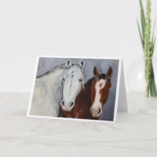 Carte Equine Voices Mystic and Wyatt Card avec Border