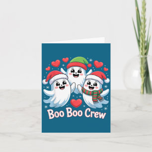 Carte Équipage Boo-boo Noël Fantôme Père Noël Chapeau Ha