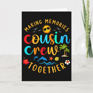 Carte Équipage de cousins voyage en famille à la plage V