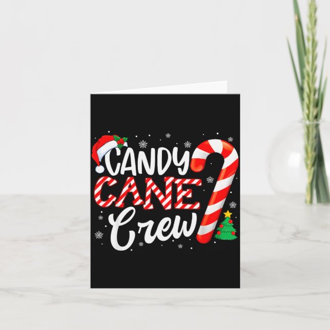 Carte Équipe Bonbon de Noël Drôle de Noël Chemises de nu (Devant)
