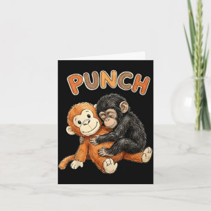 Carte Équipe coup de poing - coup de poing de bébé singe