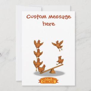 Carte Équipe d'acrobates des poulets gazouillants