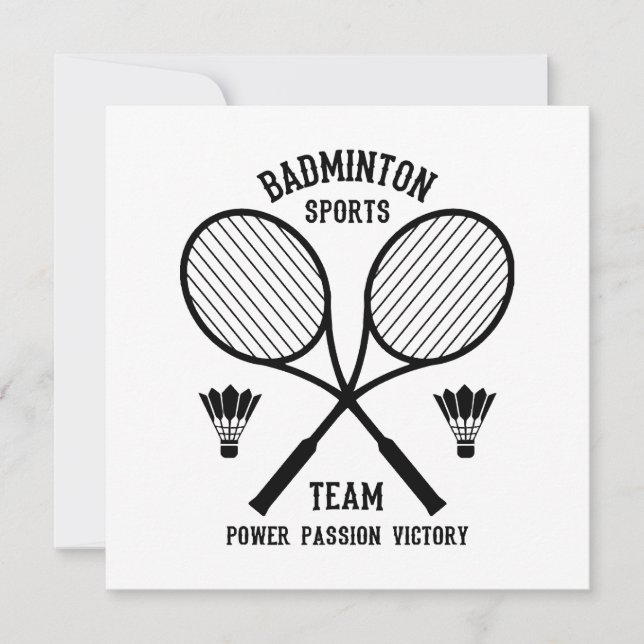 Carte Équipe de badminton (Devant)