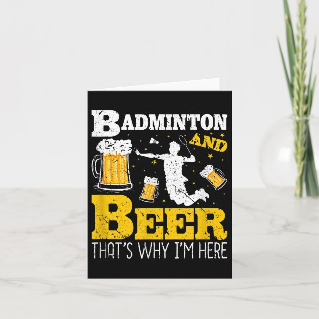 Carte Équipe de Badminton Boire de la bière (Devant)