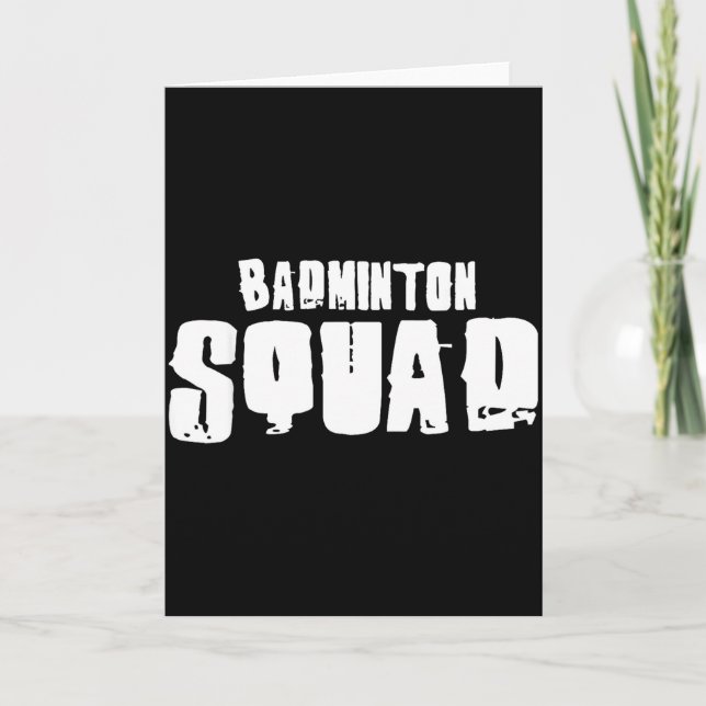 Carte Équipe de badminton pour joueurs de badminton  (Devant)