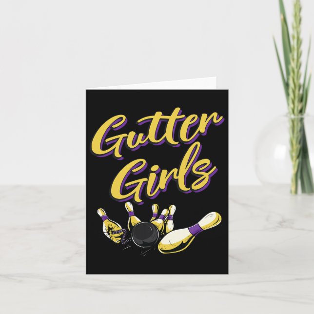 Carte Équipe De Bowling De Filles Gutter (Devant)