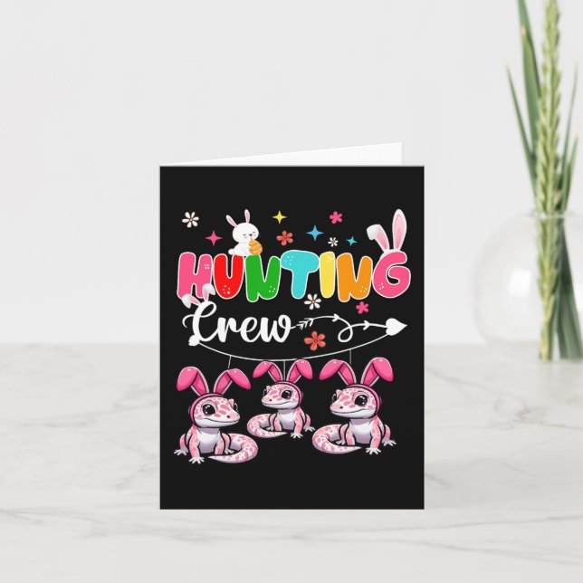 Carte Équipe de chasse Trois Geckos de lapin de Pâques C (Devant)