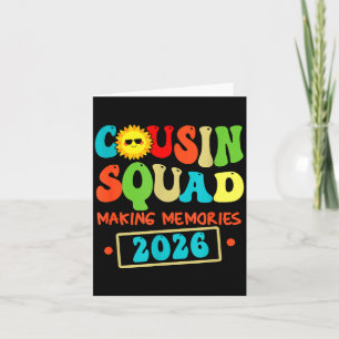 Carte Équipe de cousins 2026 Création de souvenirs Famil