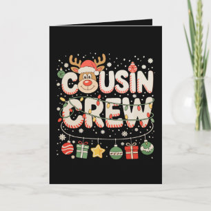 Carte Équipe de cousins de Noël Renne Correspondant à la