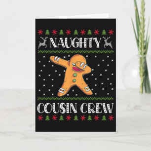Carte Équipe de cousins vilains Noël correspondant au da
