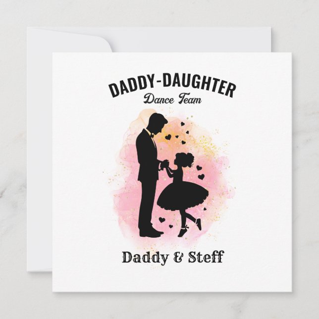 Carte Équipe de danse papa-fille (3) T-shirt (Devant)