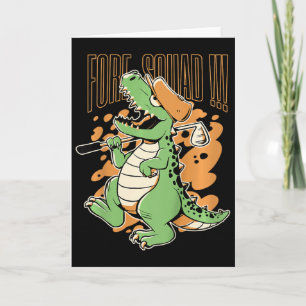 Carte Équipe de devant des enfants T-rex Dinosaure Golfe