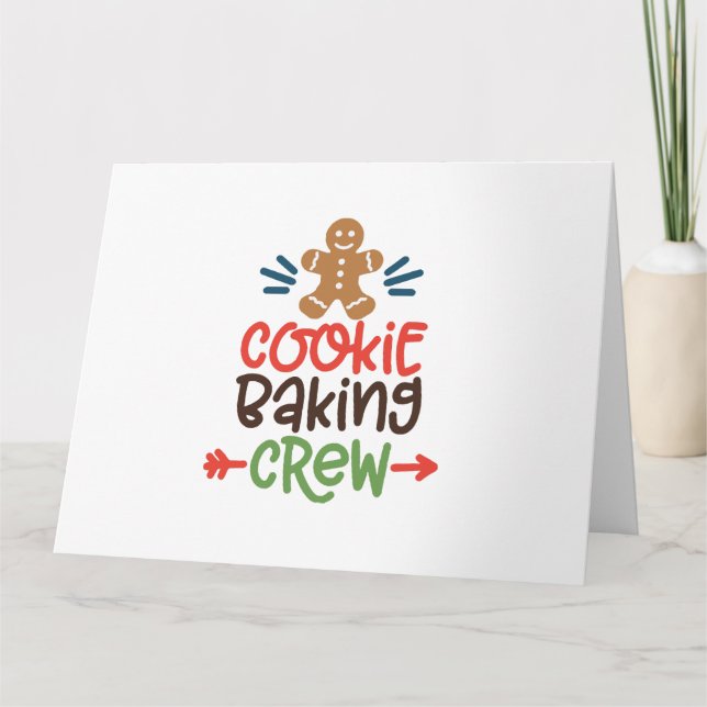 Carte équipe de fabrication de biscuits de Noël  (Devant)