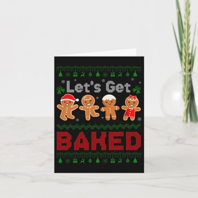 Carte Équipe de fabrication de biscuits Lets Get Baked B (Devant)