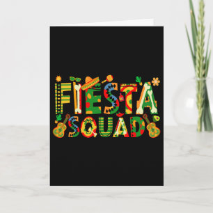Carte Équipe de fête tenue de famille appariement Cinco