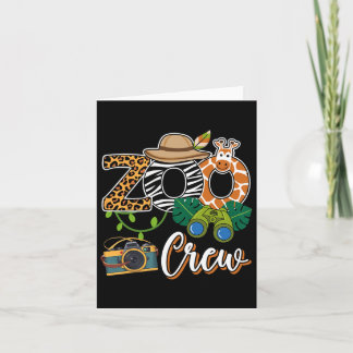 Carte Équipe de girafe du zoo Safari Animal Gardien de z