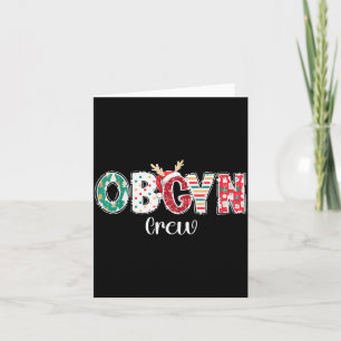 Carte Équipe de gynécologie obstétrique de Noël Crew Ob