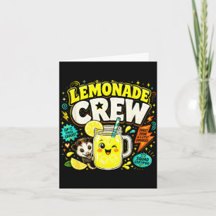 Carte Équipe de limonade drôle enfants mignons stand de