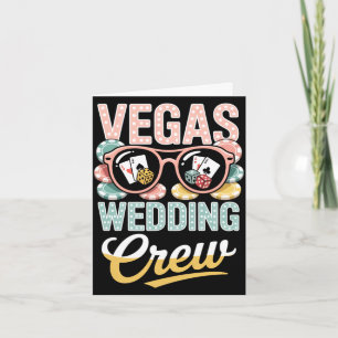 Carte équipe de mariage à Vegas enterrement de vie de je