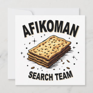 Carte Équipe de recherche Afikoman Hanoukka Jewish Food