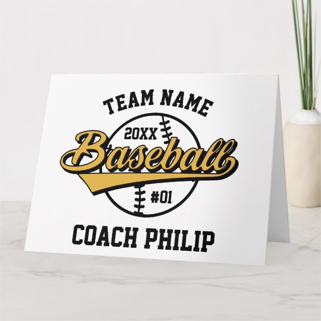 Carte Équipe de retraite de l'entraîneur de baseball Mam (Devant)
