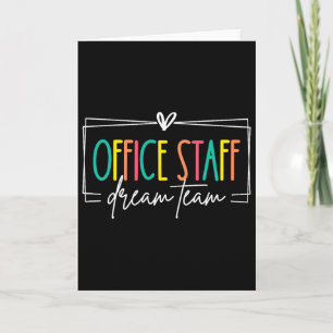Carte Équipe de rêve du personnel de bureau Secrétariat 