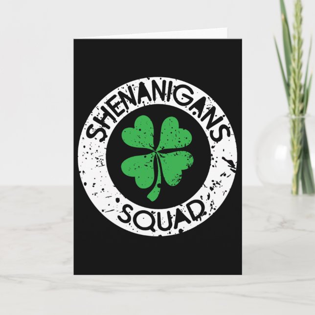 Carte Équipe de Shenanigans Drôle de Saint-Patrick Corre (Devant)