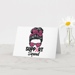 Carte Équipe de soutien Nœud sale Guerrière rose Cancer 
