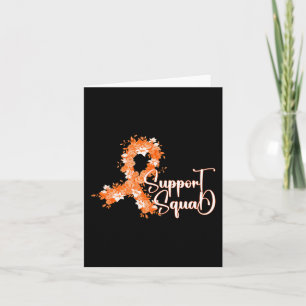 Carte Équipe de soutien Orange Ruban Leucémie Cancer du 
